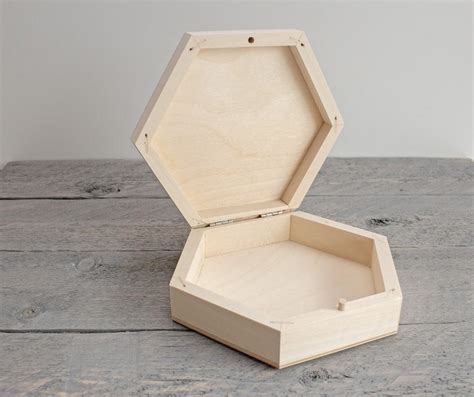 electrical box hexagon|hexagon wooden box with lid.